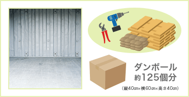 ダンボール125箱分